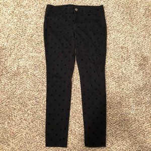 American Eagle black polka dot jeggings